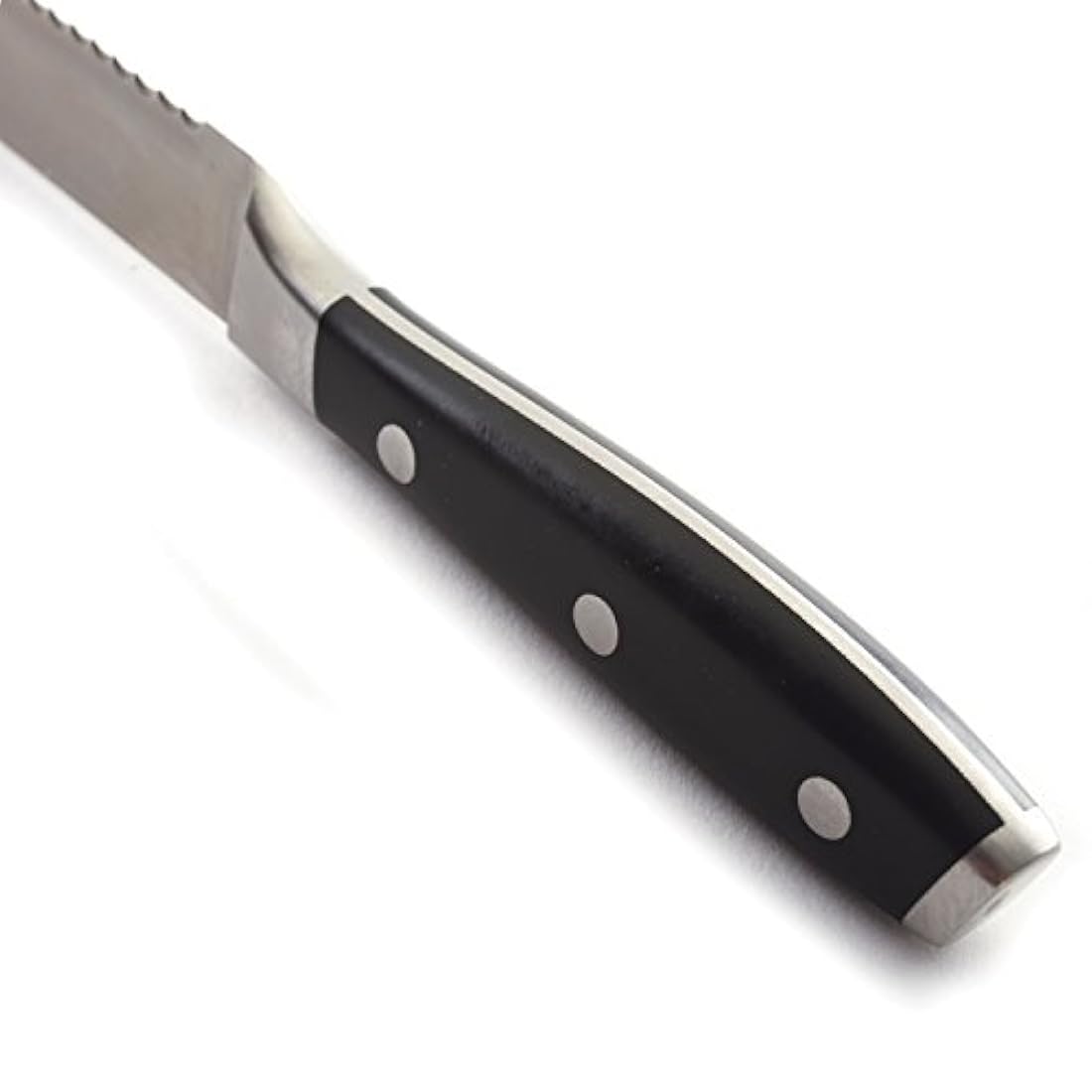 Cuchillo de acero inoxidable, Cuchillo serrado, Negro