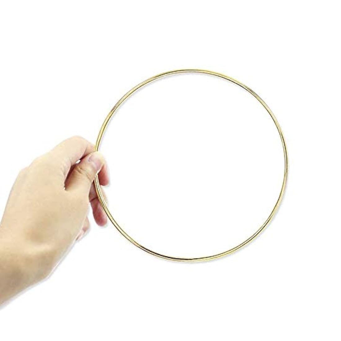 10 piezas 6-inch Oro Dream Catcher Anillos de metal