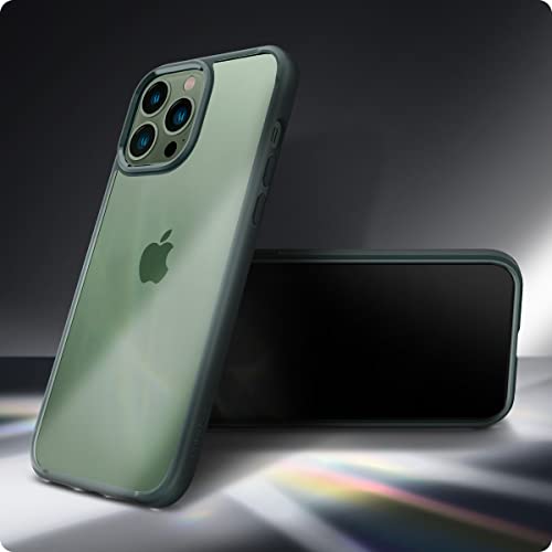 Spigen Funda ultra híbrida diseñada para iPhone 13 Pro (2021), color verde medianoche