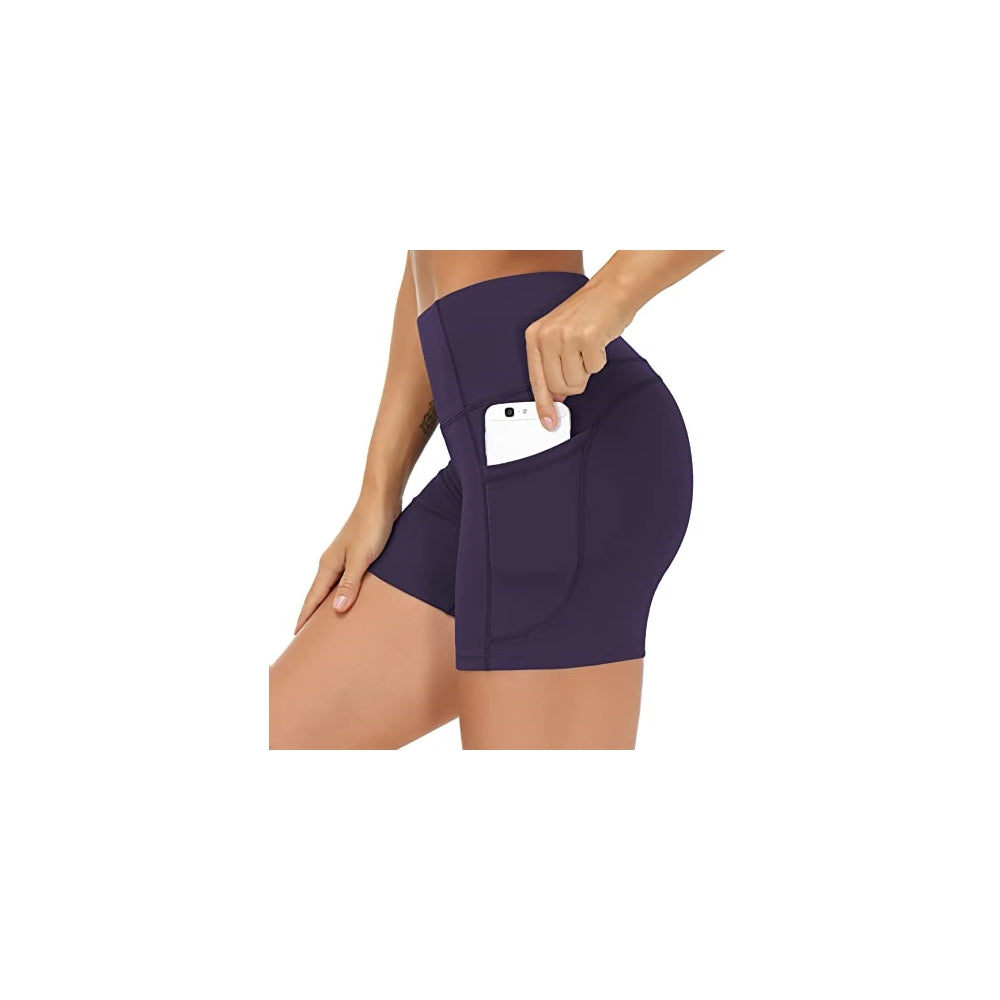 Shorts cortos de yoga para mujer con cintura alta talla XL