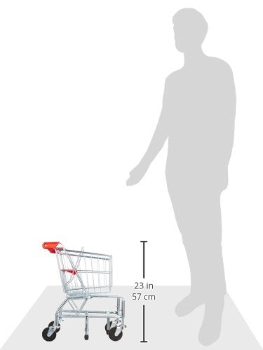 Carrito de compras con marco de metal resistente