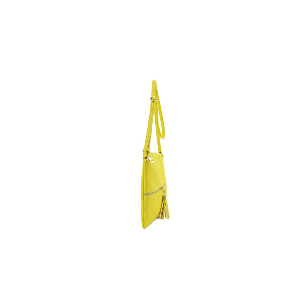 Bolsos Bandolera ligera y mediana con borla amarillo