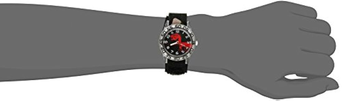 Rojo Globo Kids 'Tiempo de w002273 Teacher Analog visualización negro reloj de cuarzo analógico