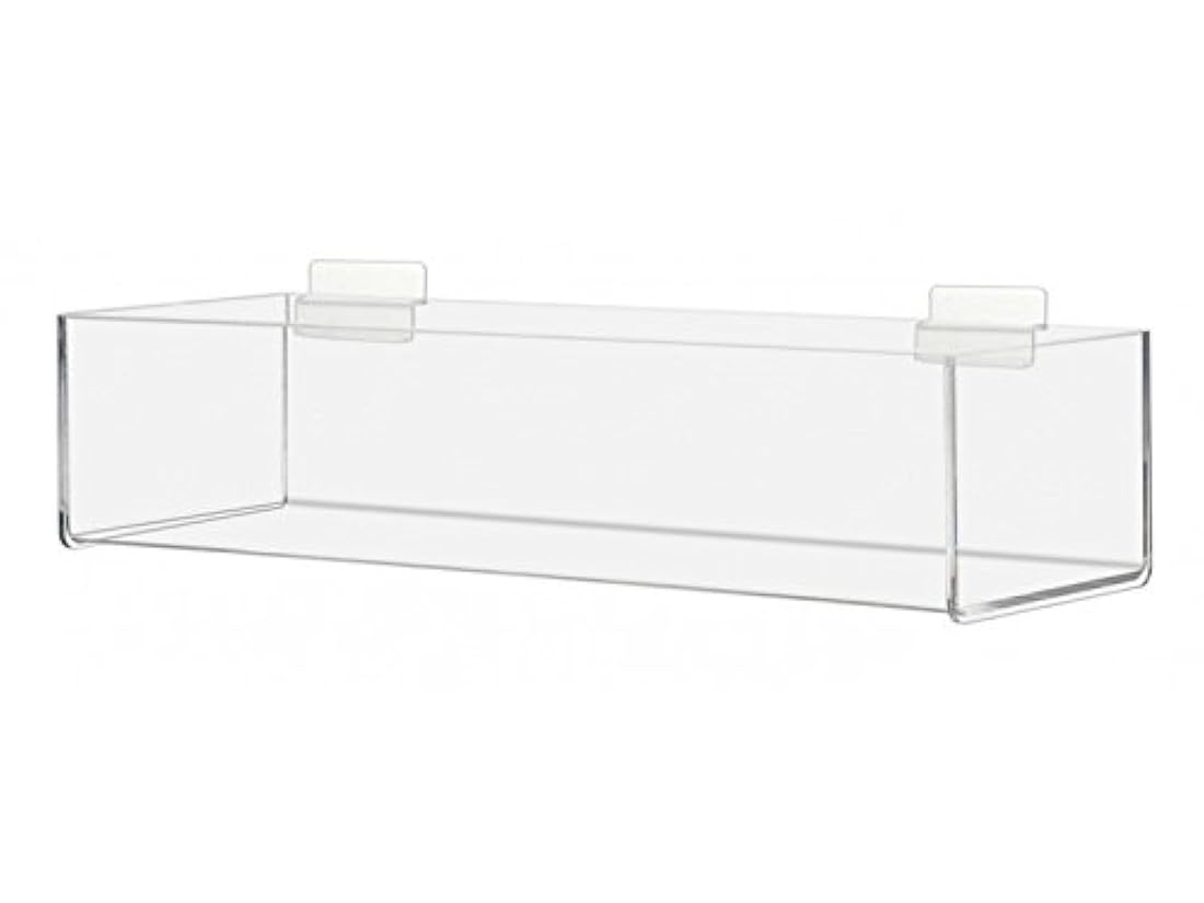 Expositor de acrílico bandejas para Slatwall, Transparente