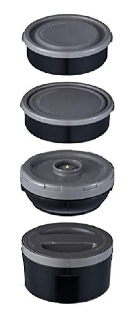 Tarro para almuerzo (acero inoxidable, 41 onzas) color negro