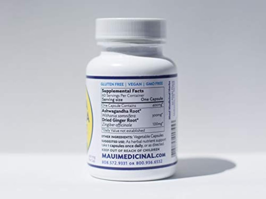 Ashwagandha & Jengibre 60 V-caps hawaiano