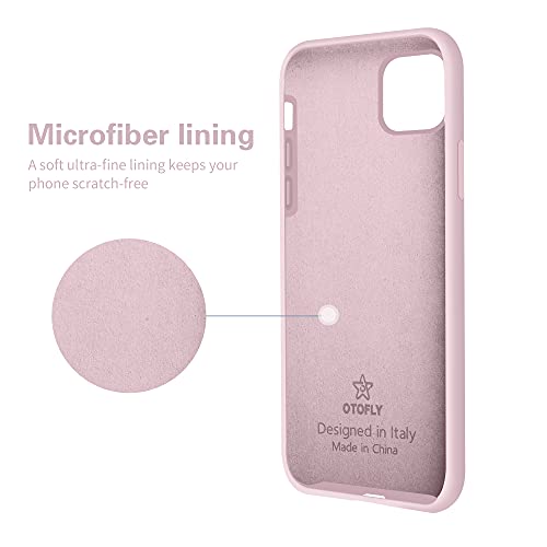 OTOFLY Funda para iPhone 11, ultra delgada, de gel de silicona líquida con protección completa antiarañazos, a prueba de golpes, compatible con iPhone 11 (rosa hielo)