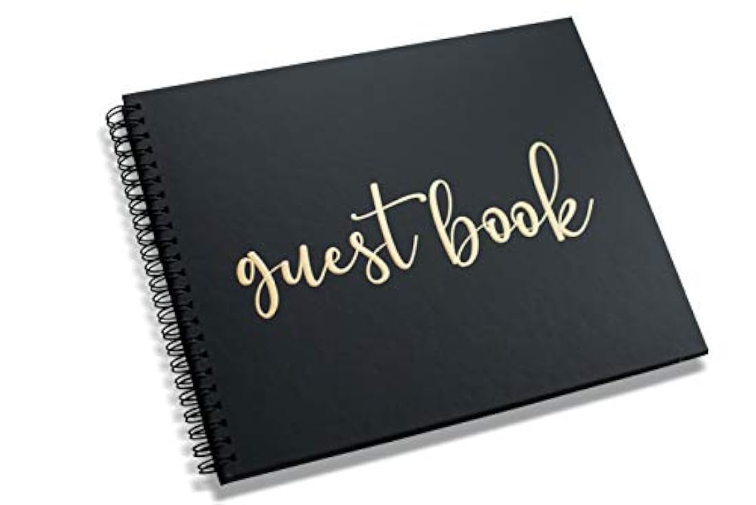 Álbum de invitados de boda negro