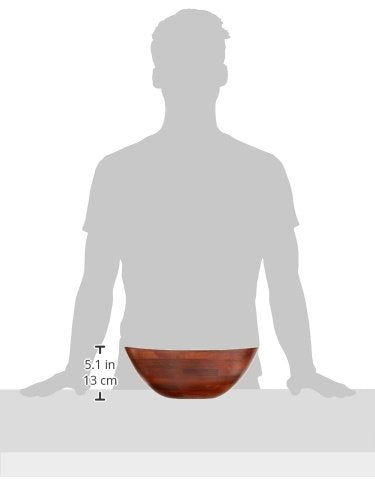 Tazón de servir con borde ondulado con acabado en cereza