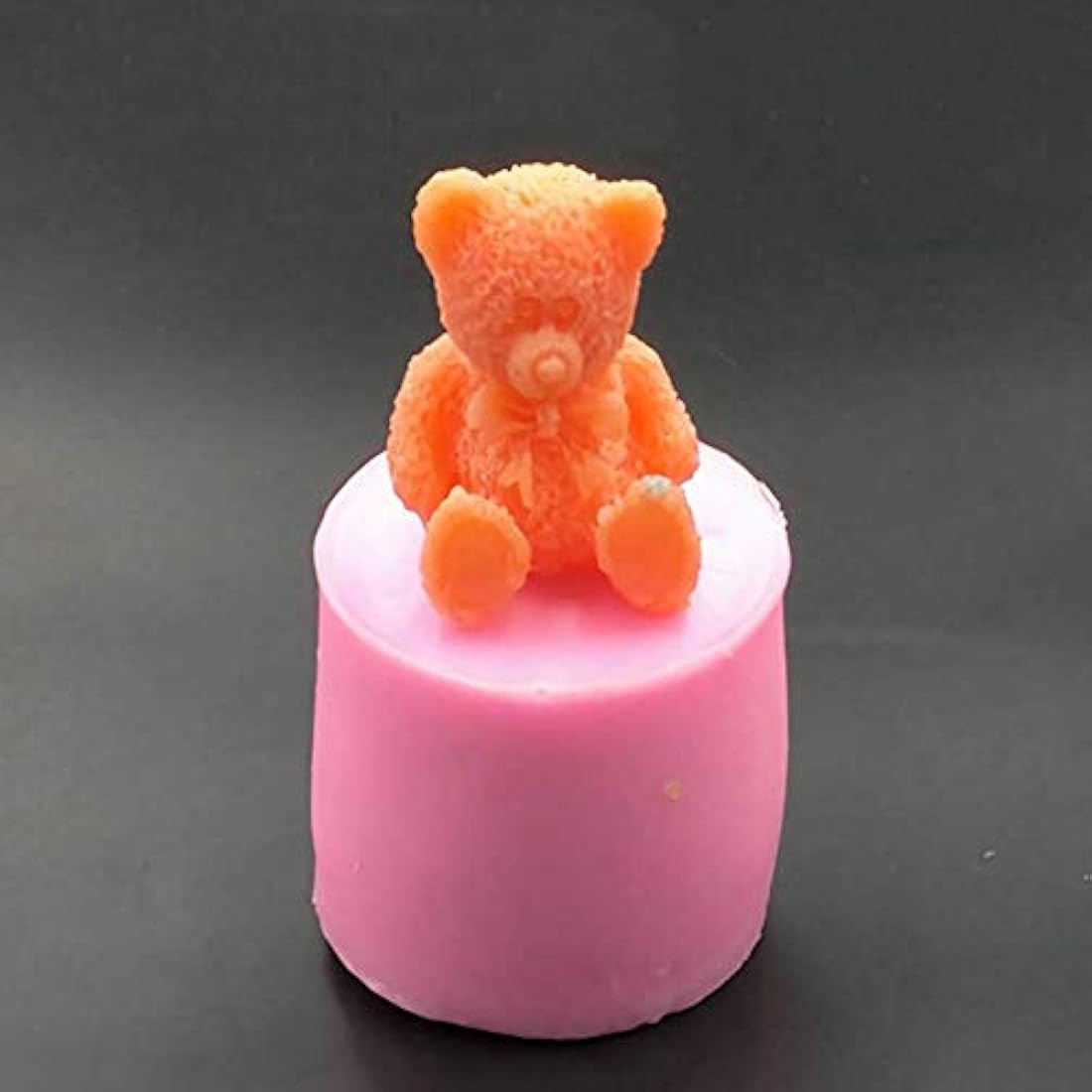 2 moldes de silicona para velas con diseño de oso de bebé, hechos a mano, para jabón, chocolate, caramelos, resina epoxi
