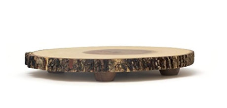 Bandeja de madera y corteza de acacia, grande con patas,