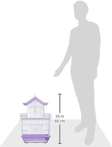 Jaula para pericos Shangai por Prevue Lila y Blanco