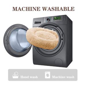 Cama calmante para perros de piel sintética, Beige MFOX1