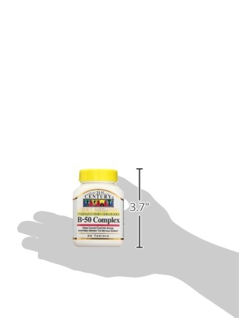 21st Century B-50 Complex tabletas de liberación prolongada, 60 unidades, 22251, Pastillas, N/A, 1