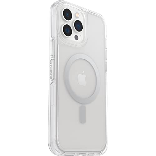 OtterBox Symmetry Series+ - Funda antimicrobiana transparente con MagSafe para iPhone 13 Pro Max y iPhone 12 Pro Max - Clear EX