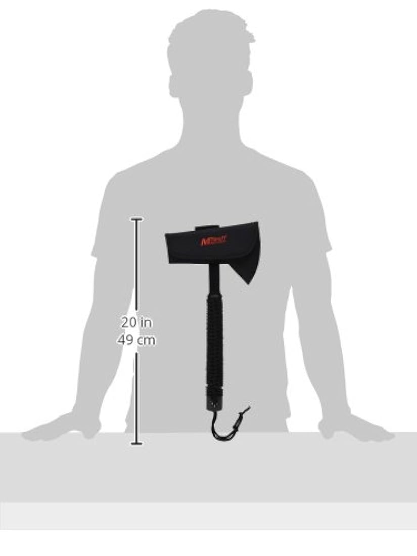 Hacha para acampar MTech USA MT-AXE8, mango negro de acero