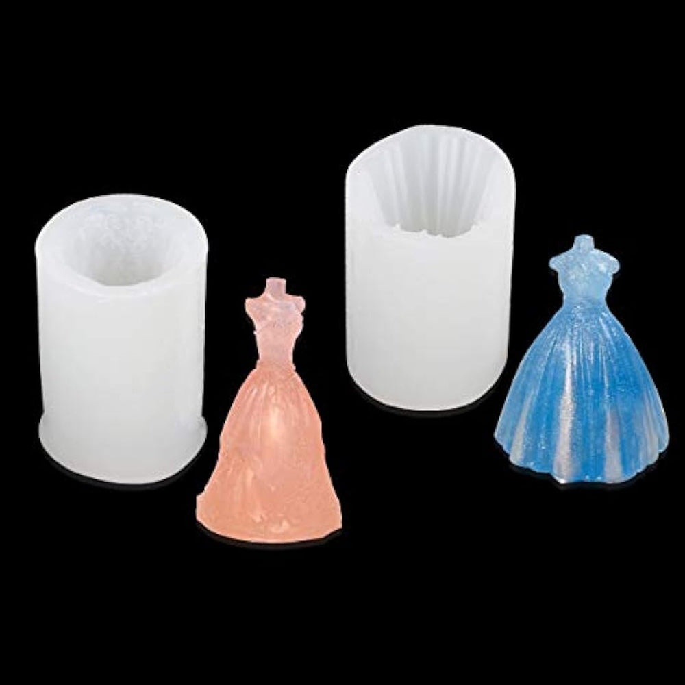 iSuperb 2 piezas de resina 3D falda silicona cristal epoxi
