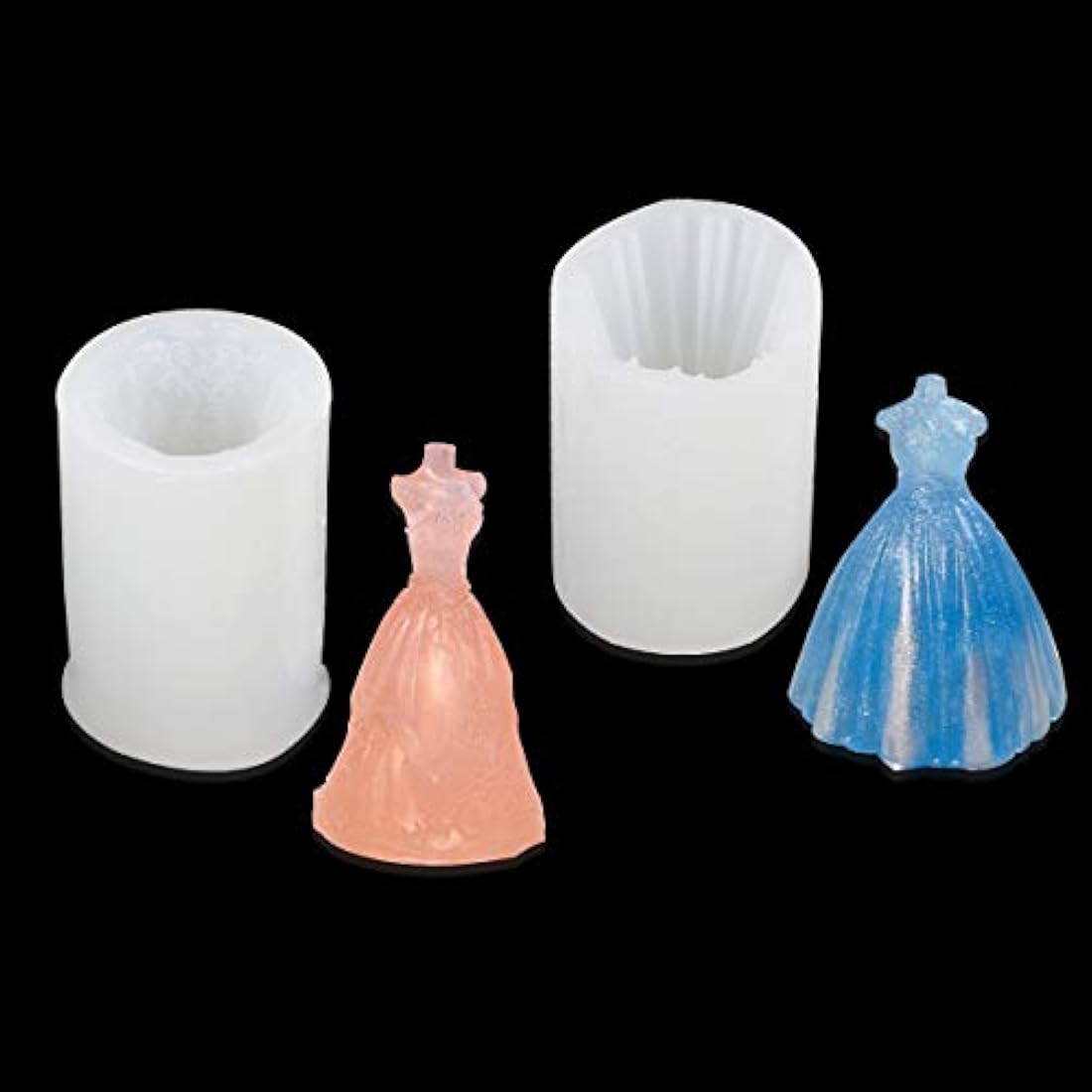 iSuperb 2 piezas de resina 3D falda silicona cristal epoxi