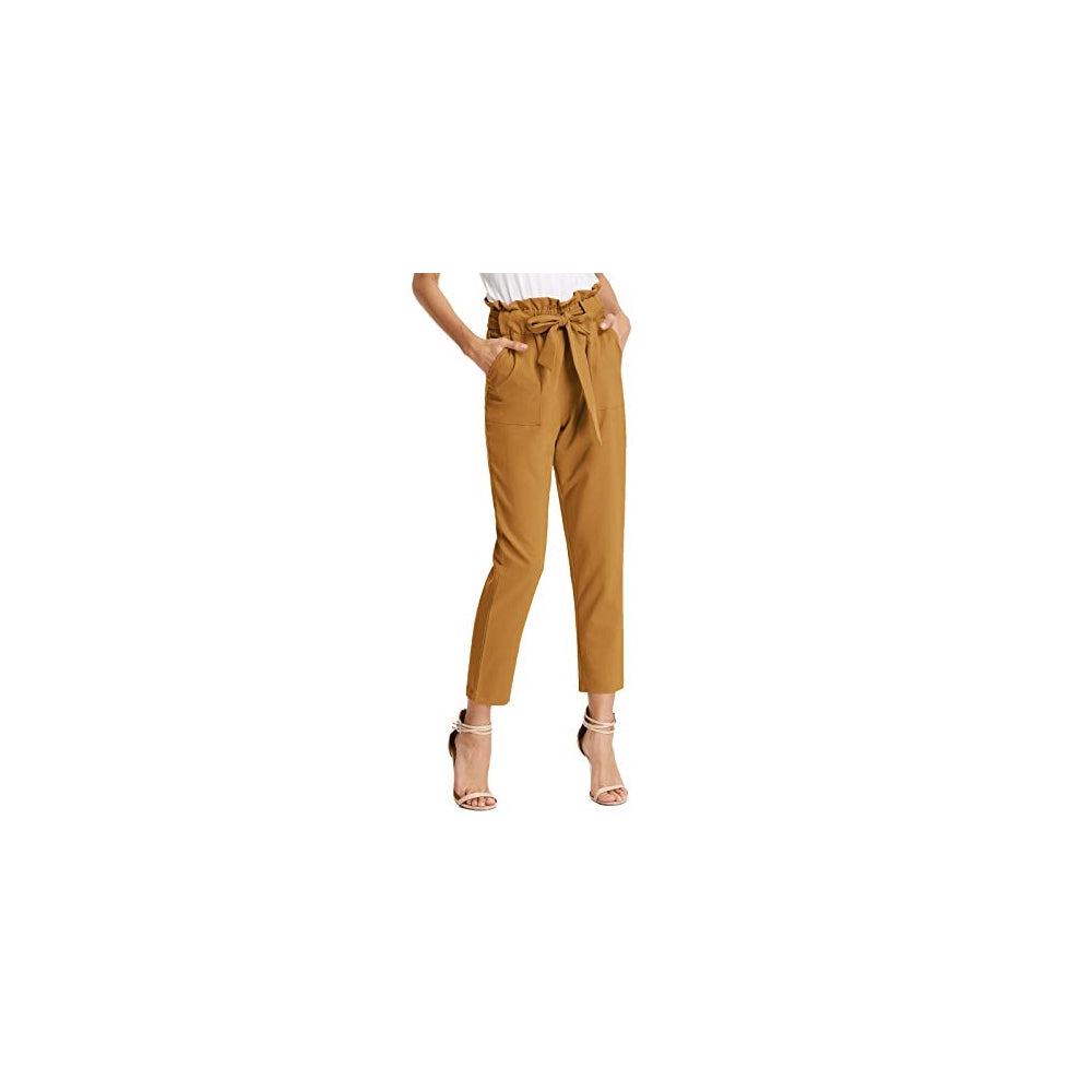 Pantalones de mujer con bolsillos, cintura alta Talla XS