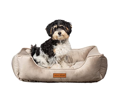Modern Threads Luxury Dog Bed, Tufted Velvet Cuddler, for Small to Medium Dogs, Machine Washable