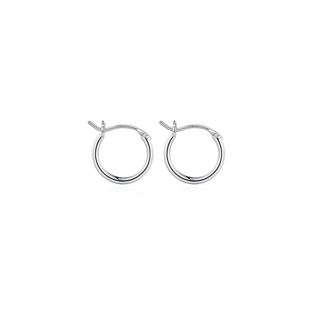 Aretes con poste de plata hipoalergénicas para mujeres