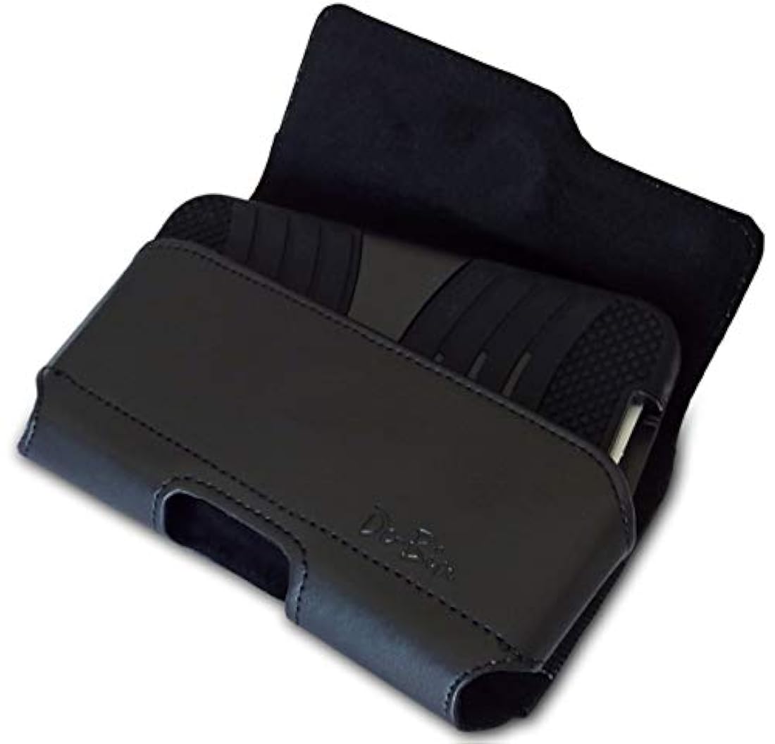 Funda de piel para Galaxy S7 Edge, con clip y trabillas