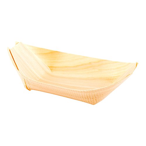 Pequeños botes de madera desechables