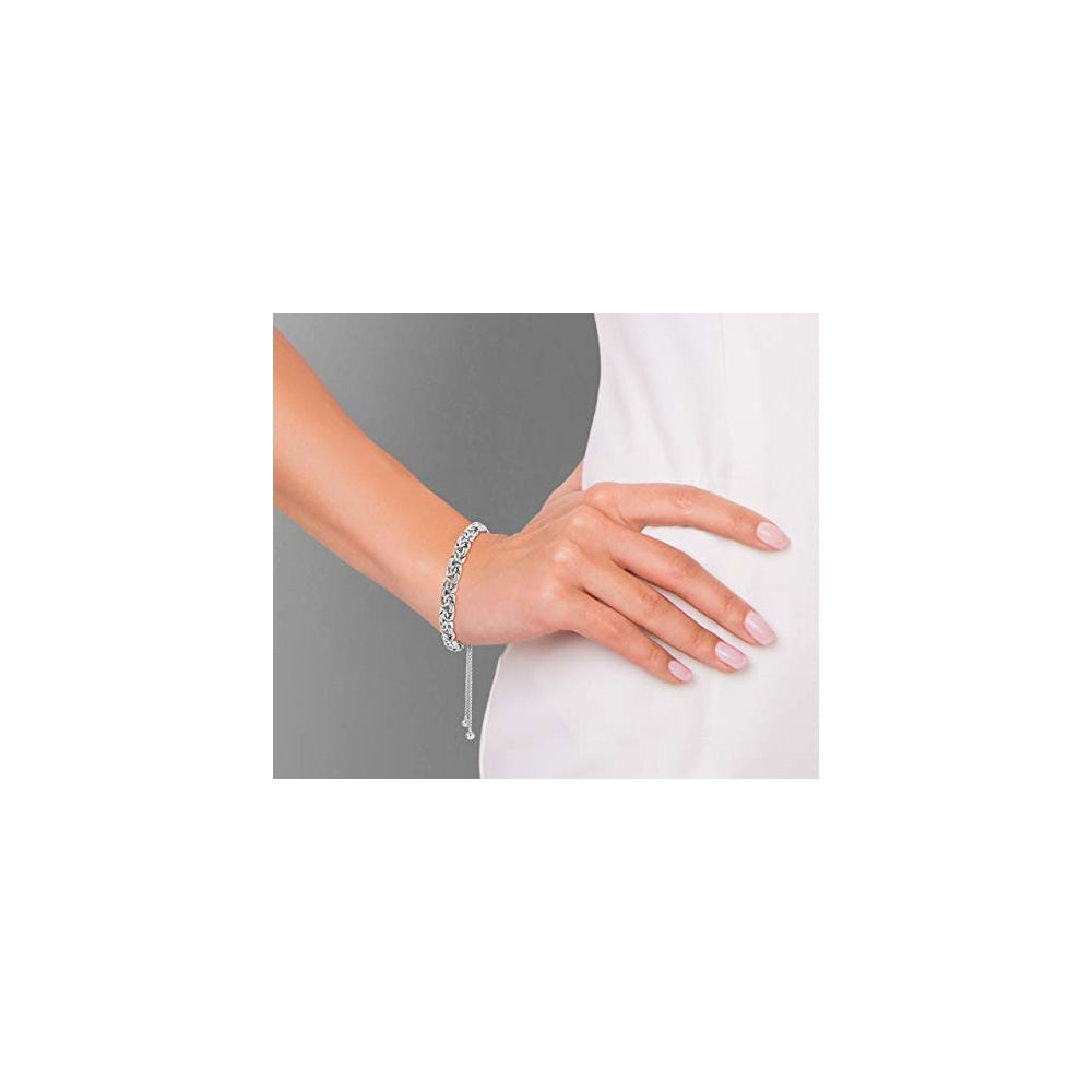 Pulseras y tobillera de plata de ley italiana