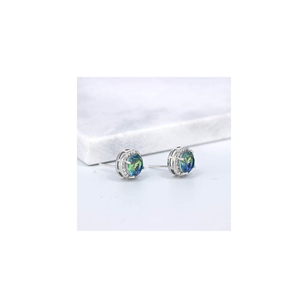 Aretes brillantescon circonita cúbica de cristal