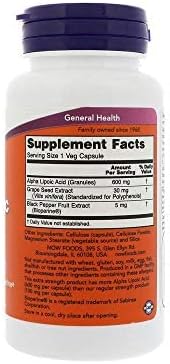 Suplemento ácido alfa lipoico NOW Foods