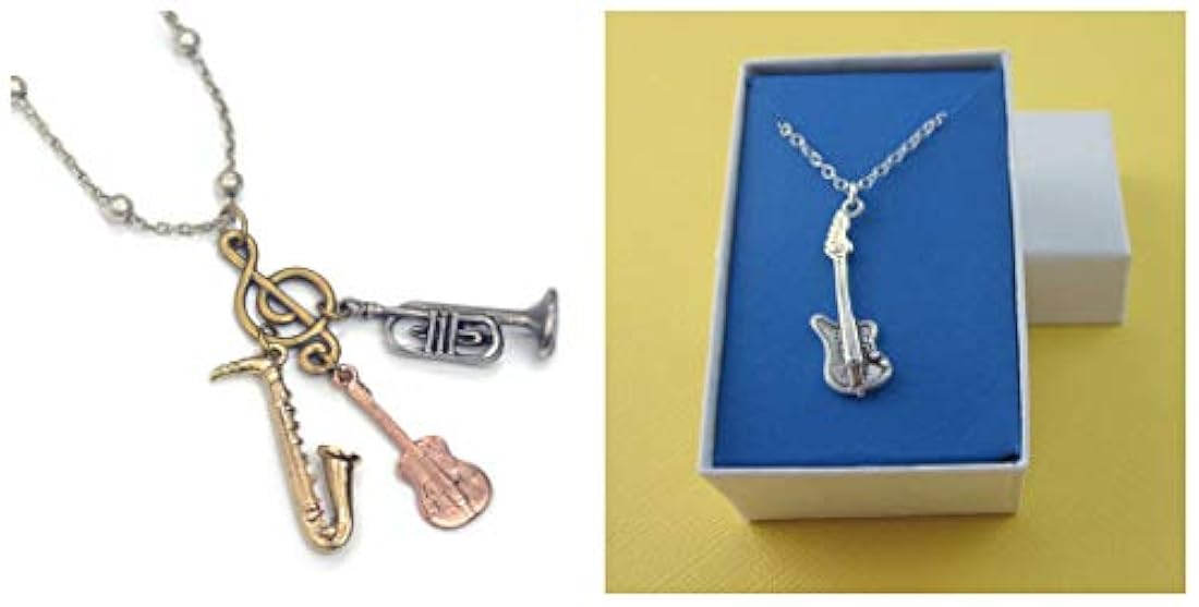 Dijes con diseño de instrumentos musicales