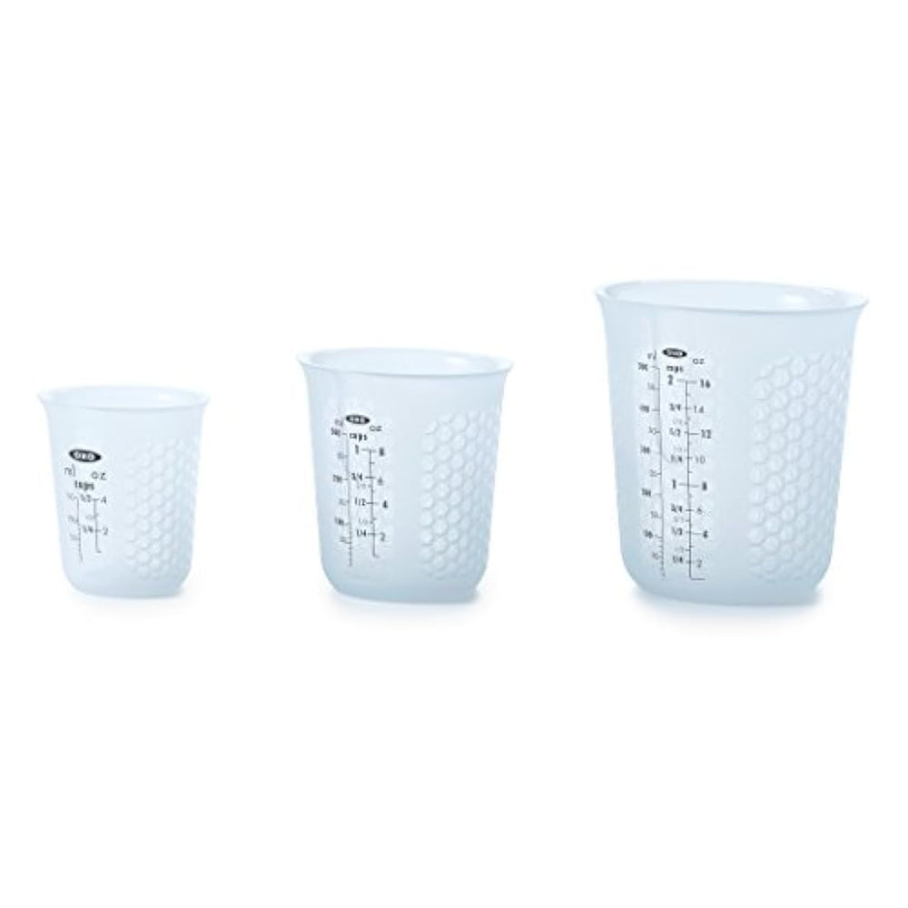 Taza de medir de silicón para exprimir y verter