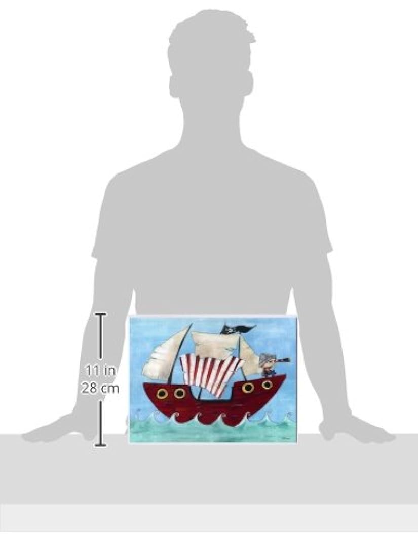 The Kids Room by Stupell - barco pirata en el mar