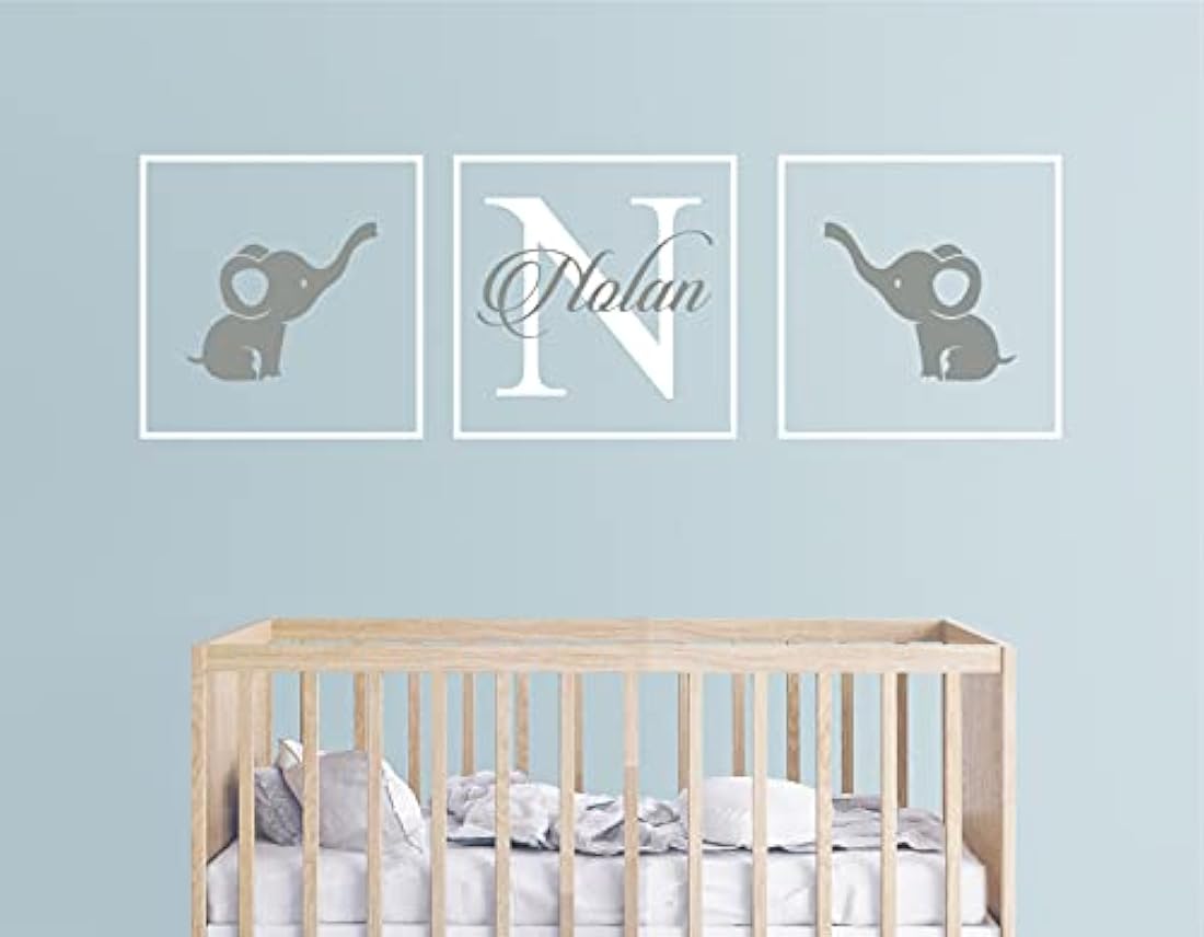 calcomanía personalizado Elefantes Adhesivo decorativo para pared guardería infantil p