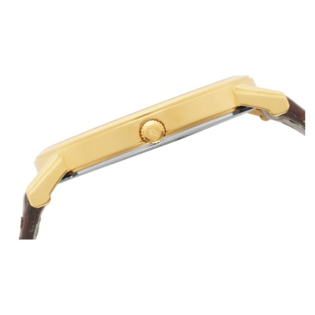 reloj de acero inoxidable en tono dorado con correa