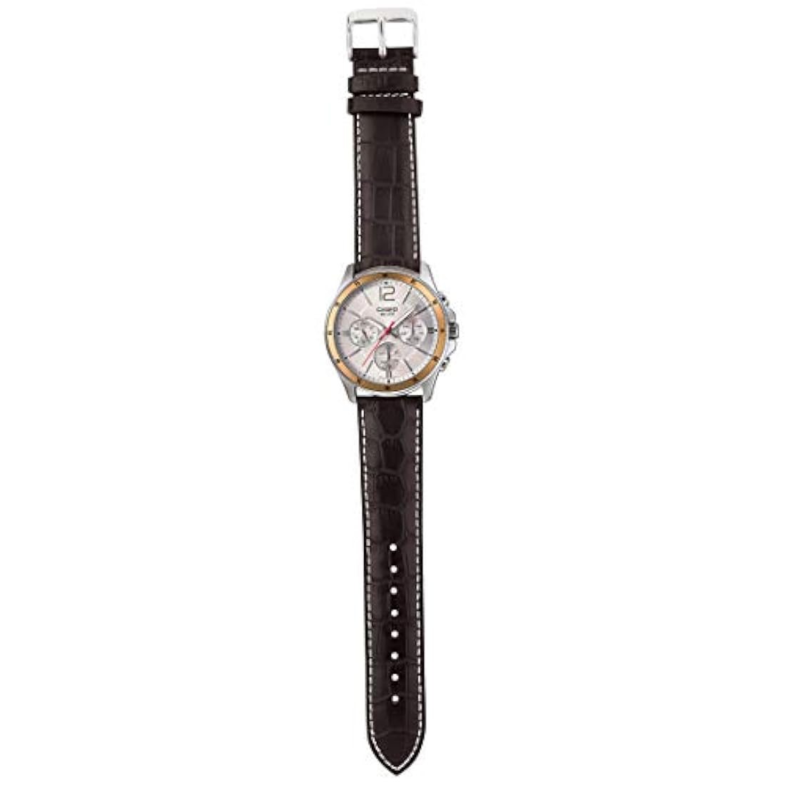 Casio Enticer Cronógrafo Blanco Dial de los hombres reloj - mtp-1374l-7avdf (A835)