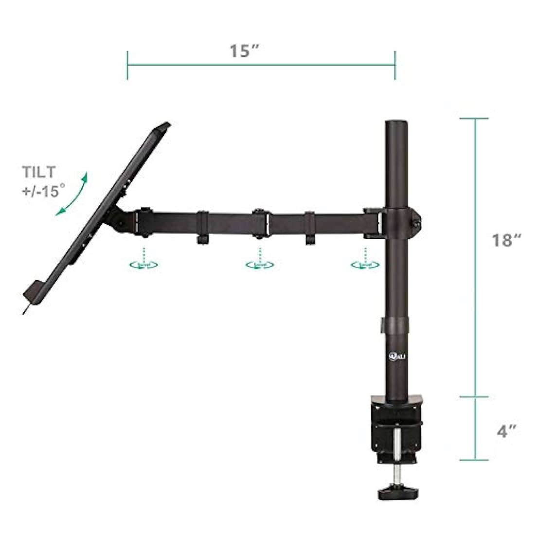 Soporte de escritorio para portátil de hasta 17 pulgadas