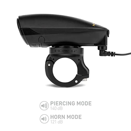 Hornit dB140 Bocina de bicicleta, modelo V3 actualizado, bocina de bicicleta más fuerte del mundo para mayor seguridad del conductor, disparador remoto y sistema de montaje mejorado incluido