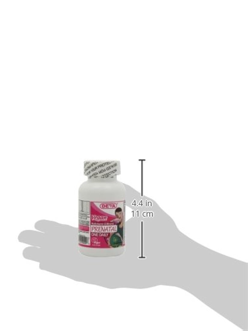 Deva Vegan Vitamins Multivitaminas prenatales, botella de 90 tabletas recubiertas