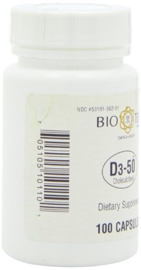 Biotech Pharmacal - D3-50 (50,000iu)- 100 cápsulas, 10211563