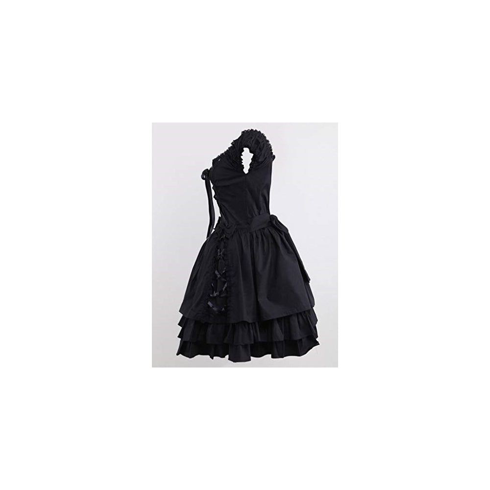 Disfraz vestido gótico con cordones en capas talla XL