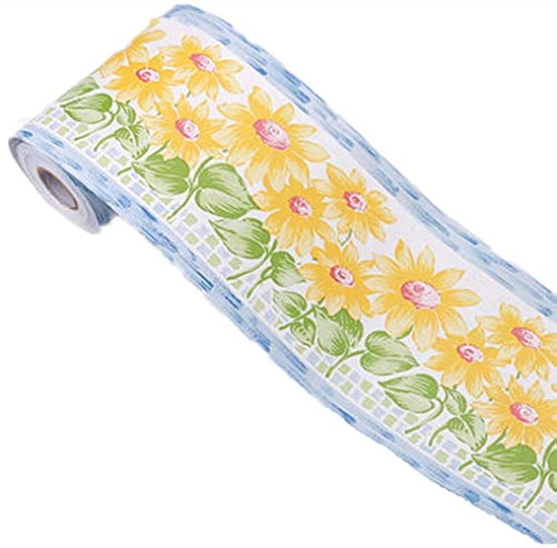 Papel pintado adhesivo diseño girasoles (2 x 2 x 1)