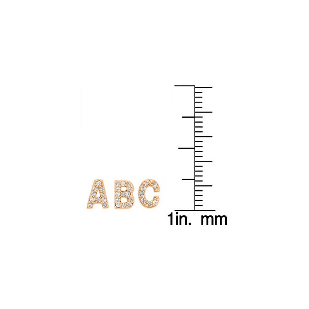 Aretes de tuerca de plata chapada en oro rosa