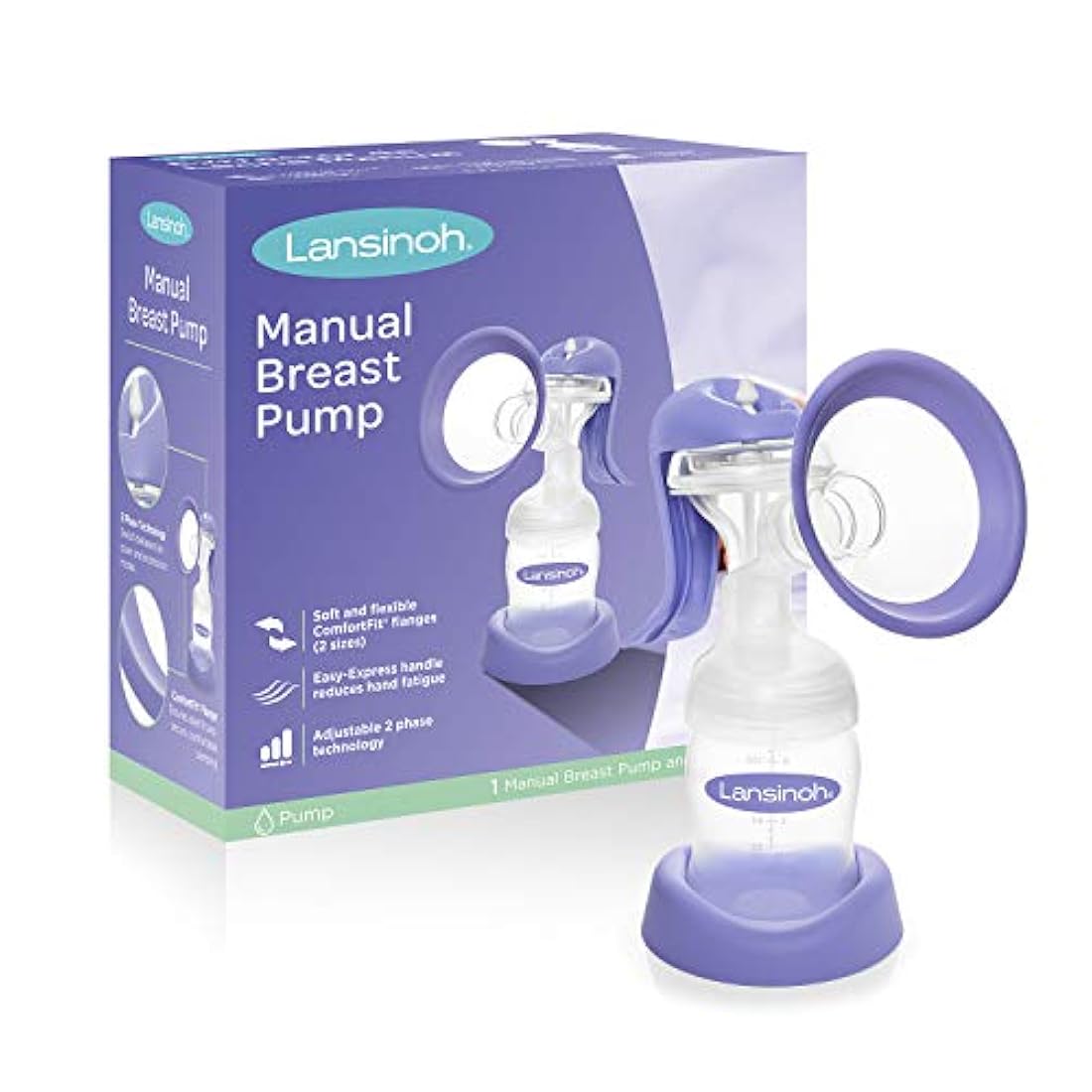 Extractor de leche manual Lansinoh, paquete de de 1