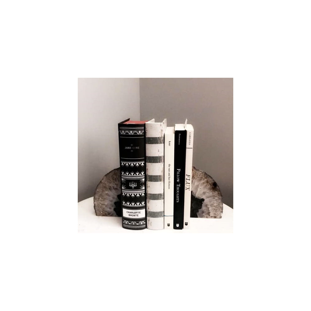 Sujetalibros de ágata con topes de goma