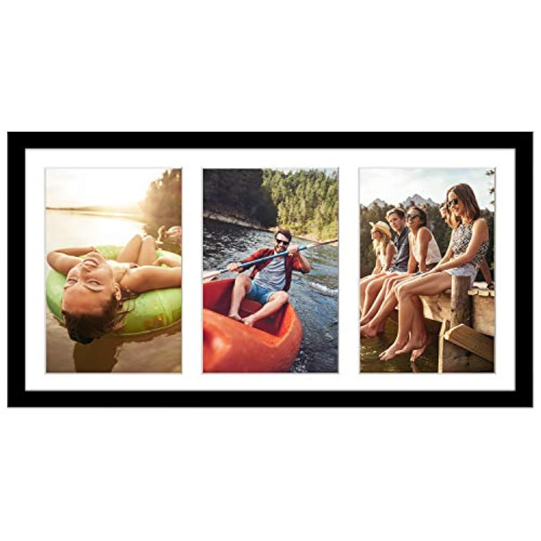 Americanflat - Marco de fotos para collage (8.0 x 16.0 in, 3 fotos de 5 x 7 en tu pared)