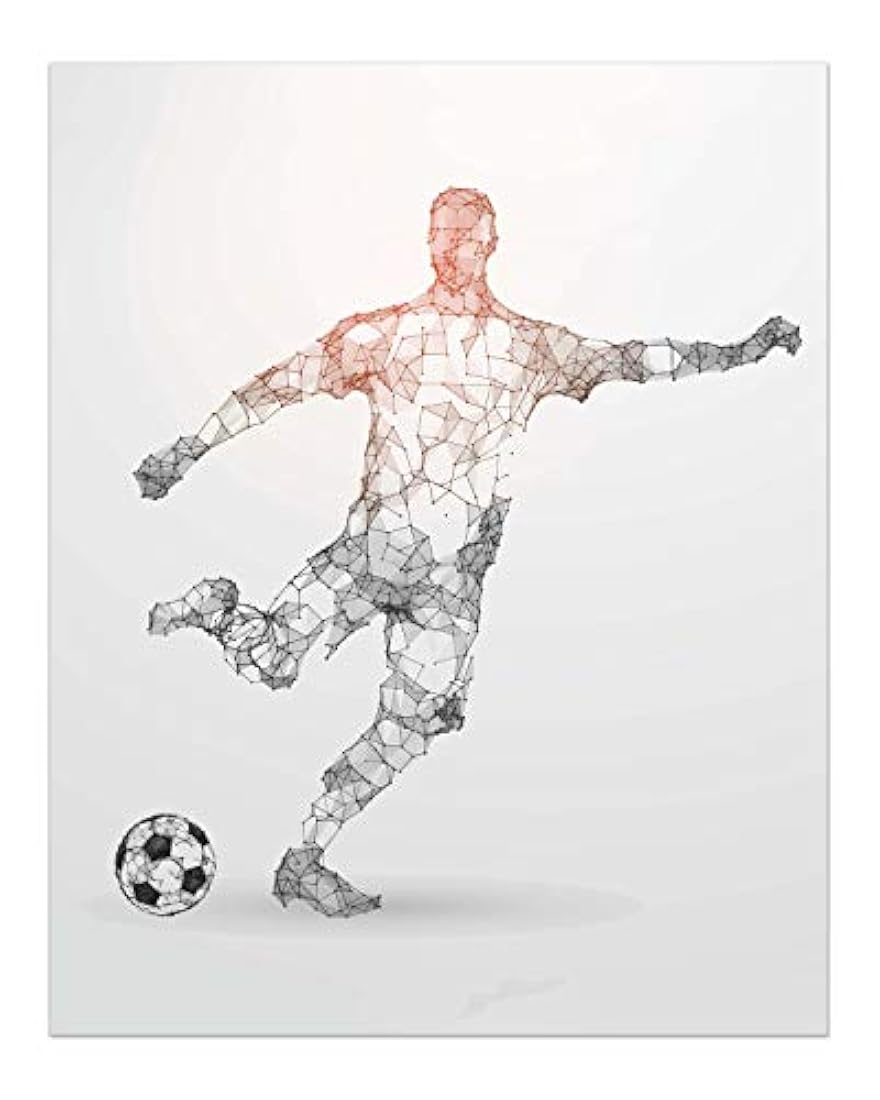 Juego de 4 póster de la silueta de partículas (8x10)