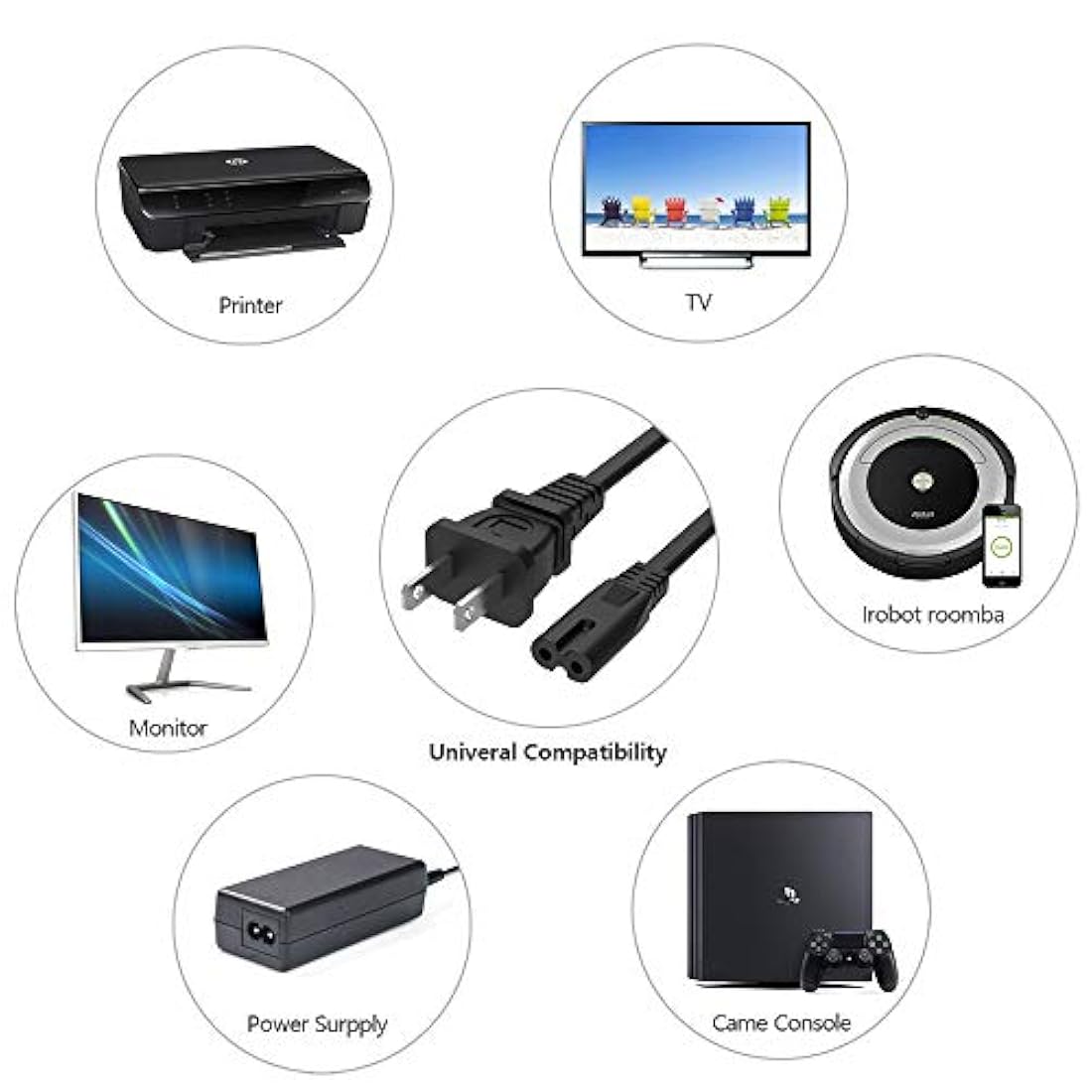 Cable de alimentación universal para ordenador portátil