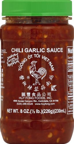 Salsa de Ajo Picante Huy Fong, 8 oz, sabor intenso y picante