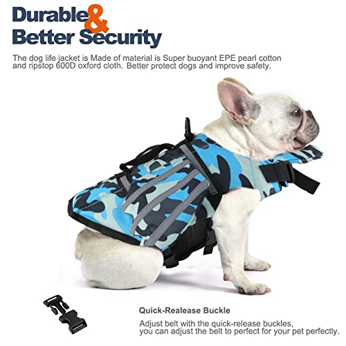 Chaleco salvavidas para perro, chaleco salvavidas con diseño de alas para mascotas, salvavidas de flotación para perros, traje de baño con asa para natación, piscina, playa, canotaje, para cachorros pequeños, medianos y grandes perros